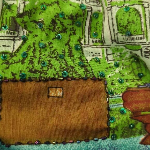 ‎Vintage Asian print beaded top - Picture 11 of 13